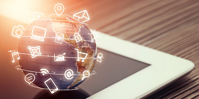 Featured Image for article: Image of a globe portraying future of cyber security