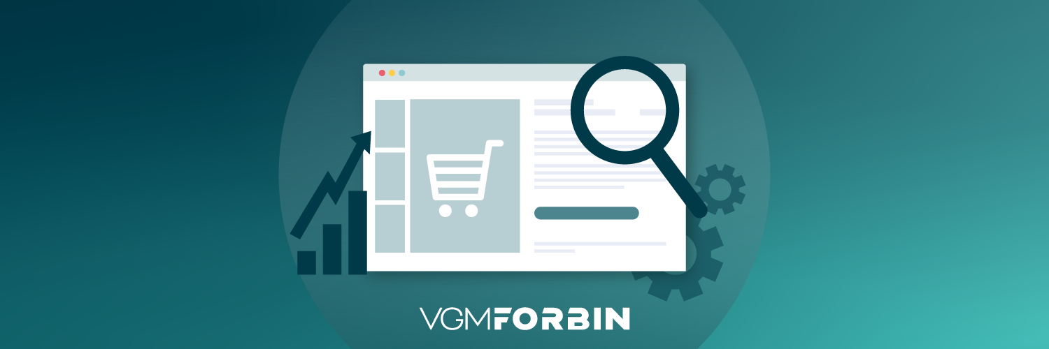 Shopping cart showing on a website monitor highlighting technical SEO, product pages, and growth