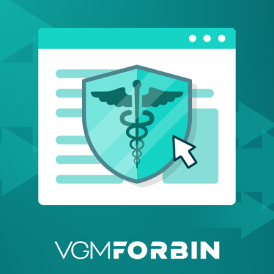 Shield icon with representing healthcare data security