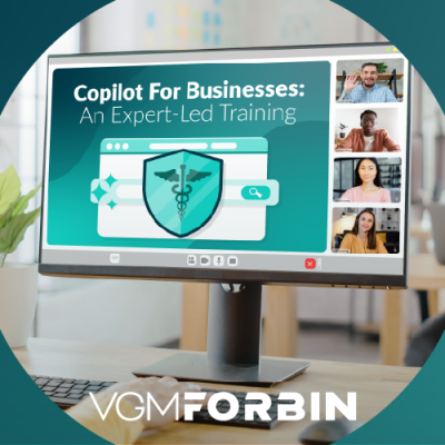 Copilot training webinar on screen