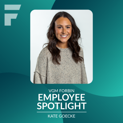 celebrating Kate and her earning the Forbin Employee Spotlight