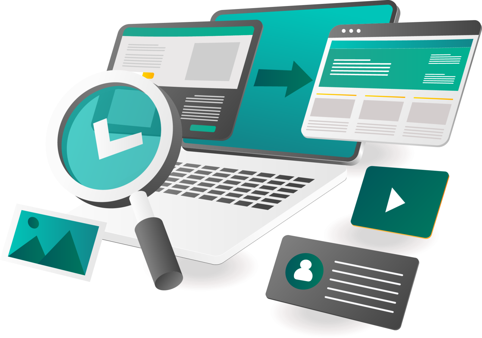 vector image of websites