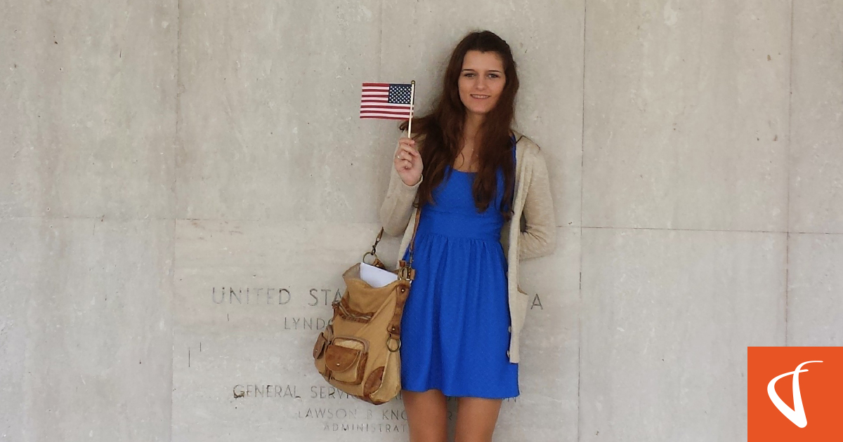Ana at the Neil Smith Federal building after citizenship induction ceremony.