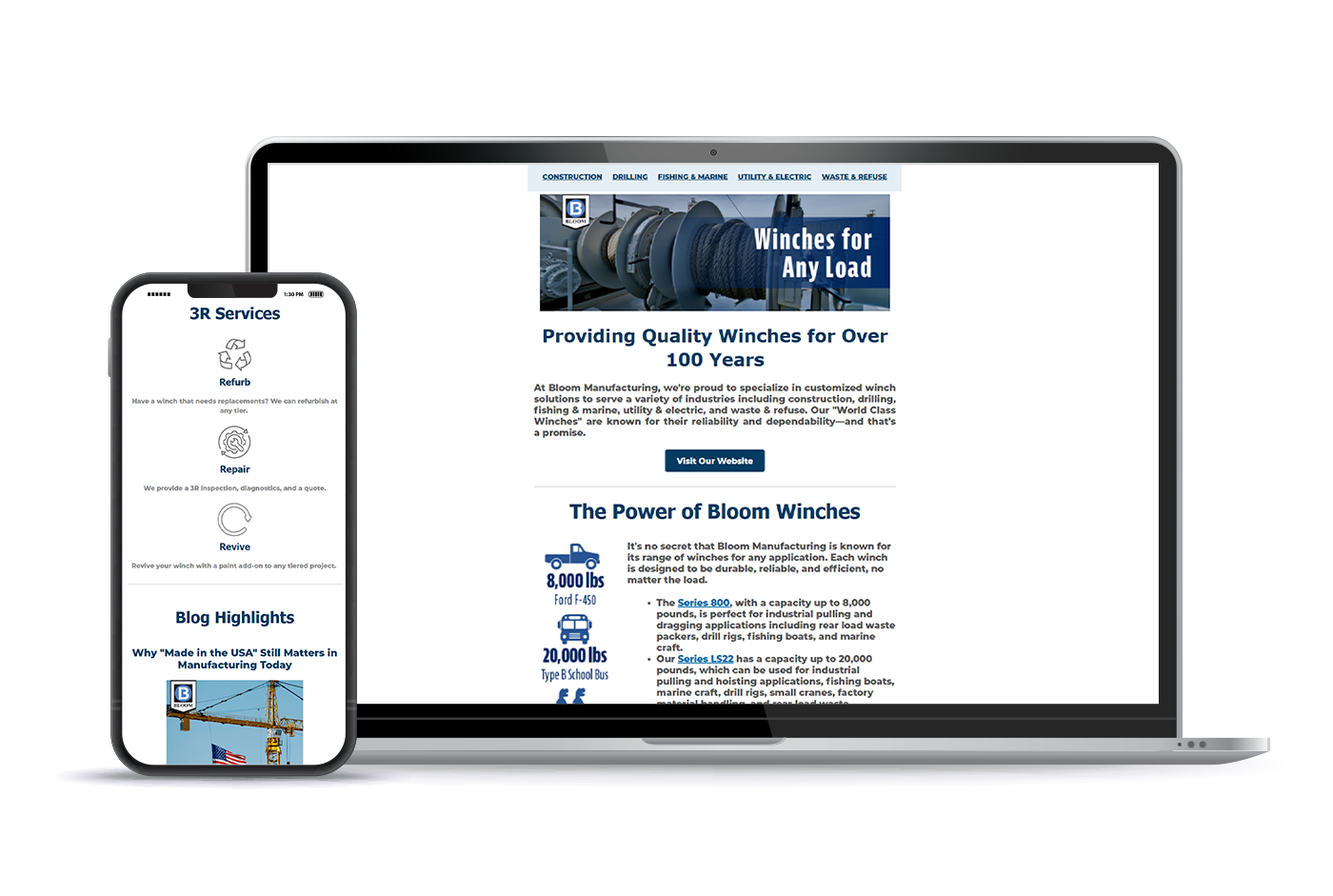 email mock up for bloom