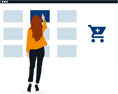 illustration of online store