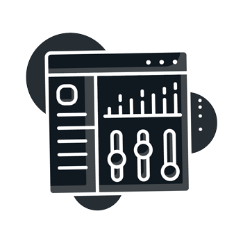 illustration of content management system web icon