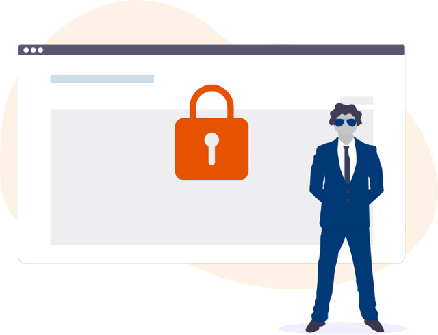 illustration of a security guard